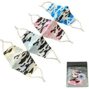 12 PC Kids Washable Camo Face Mask Wire Adjustable